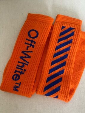 Off-White Orange Blue Logo Crew